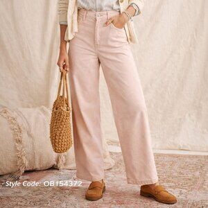 Free People Boyfriend Wide Leg Trouser Pants Dusty Pink Size 25 boho chic NWOT
